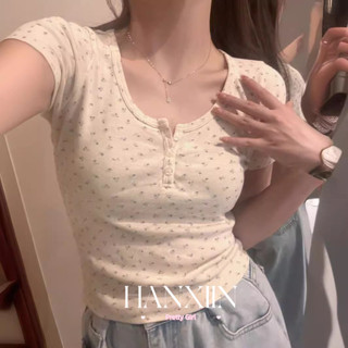 HANXIN áo phông áo thun nữ croptop baby tee Dễ thương Thời trang Fashion thời trang WTX2440KGM 19Z240507