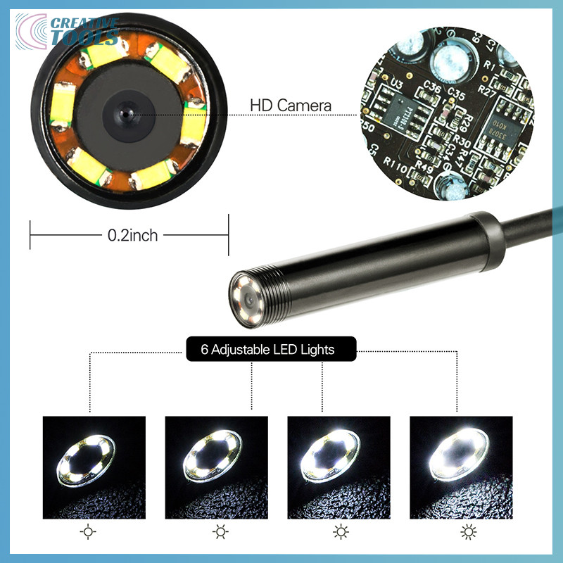 Camera nội soi Mini có sẵn Camera USB 7mm / 5.5mm để kiểm tra Android Borescope Mới