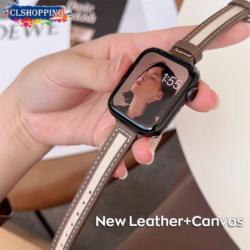 Dây da mỏng cho dây đeo đồng hồ Ap ultra 49mm series 10 9 8 7 6 se 5 4 3 46mm 44mm 38mm 40mm 45mm 41