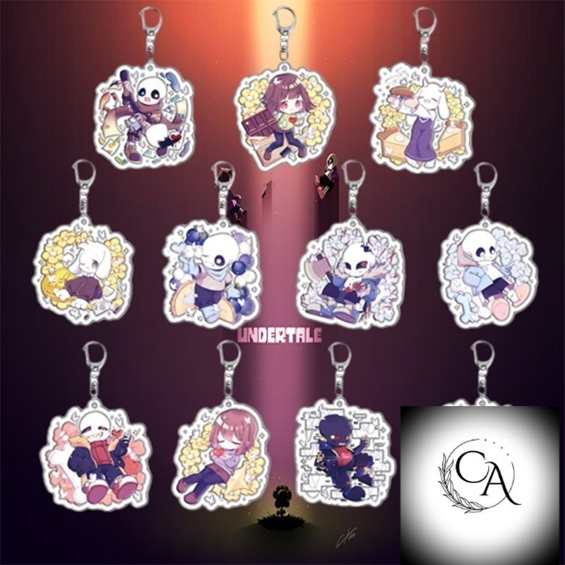 Móc Khóa Họa Tiết Hoạt Hình Undertale Sans Flowey Papyrus Asriel