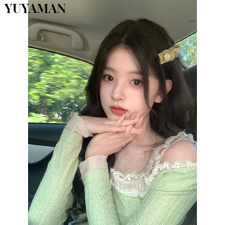 YUYAMAN áolen áo cardigan khoác tingoan  Xu hướng Minimalist Korean INS WMY24206OR 19Z240510