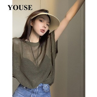 YOUSE áo phông áo thun nữ croptop baby tee INS Cute Fashion hàn quốc WMY2450WDM 21Z240520