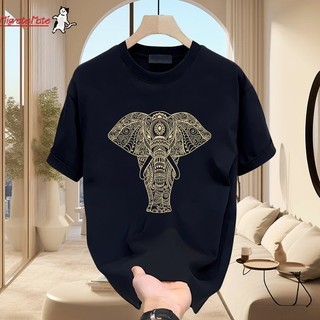 Áo thun nam ngắn tay cotton nguyên chất sang trọng đẹp trai Mỹ mới ins đường phố hợp thời trang dáng rộng và đa năng