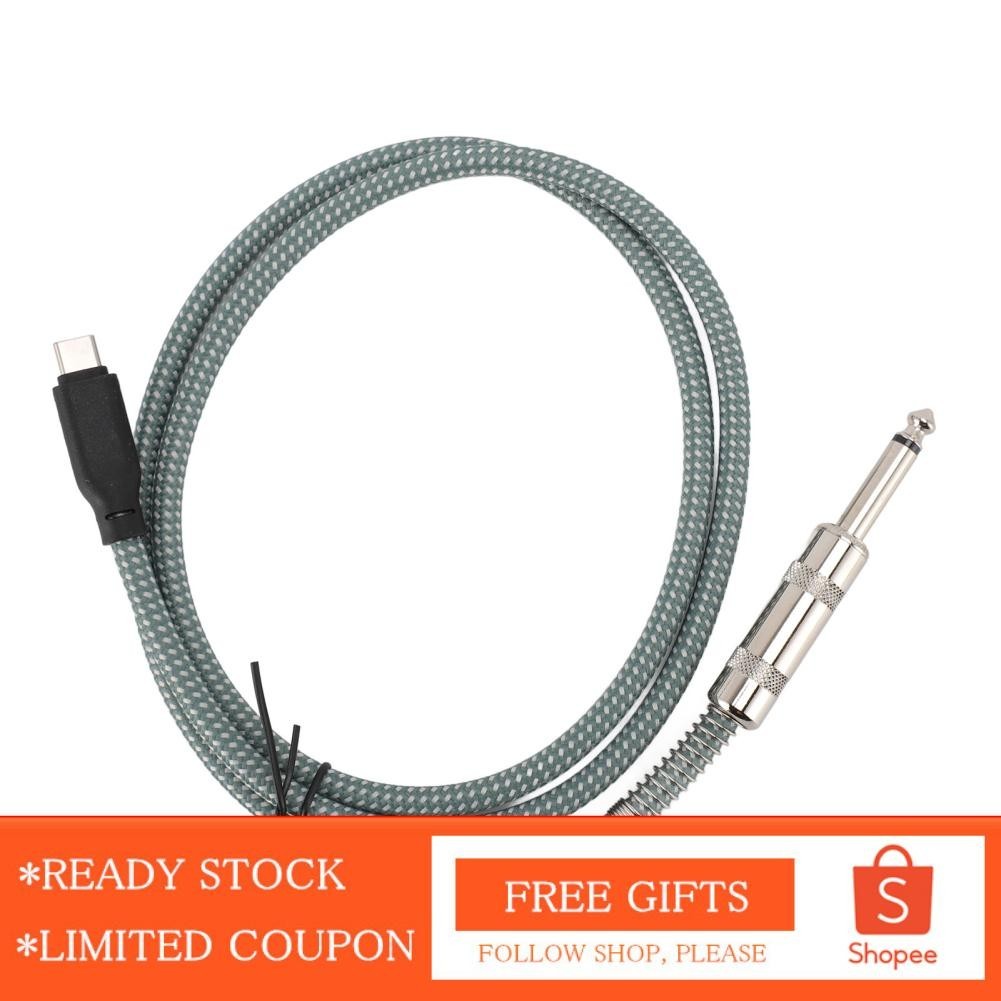 Alwaysonline 1/4 Inch To USB C Cable Male Stereo 6.35mm Type Record Cord US