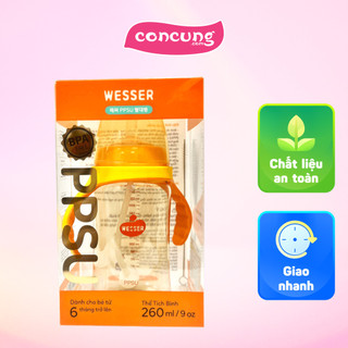 Bình ống hút ppsu wesser 260ml