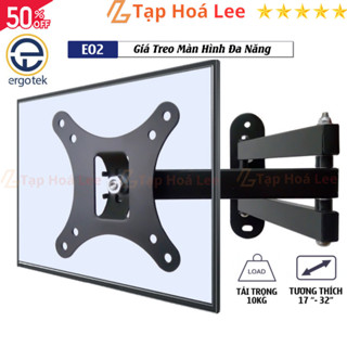 Giá treo màn hình máy tính Xoay đa năng Ergotek E02, Arm màn hình gắn tường xoay trái-phải 180 độ