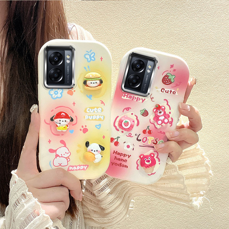 Ốp điện thoại mạ điện búp bê dễ thương cho ốp lưng oppo a77 5g oppo a57 5g