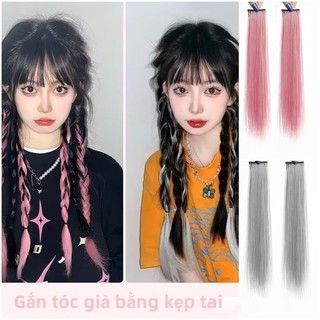 Treo Tai Nhuộm Tóc Giả Thời Trang Cô Gái Tóc Giả Phần Mở Rộng Tai Liền Mạch Tóc Giả Mảnh Dành Cho Nữ