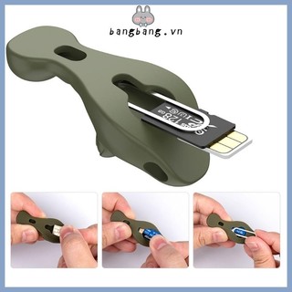 Bang Silicone Chống Mất SimCard Pin Ejector Hộp Bảo Quản Tẩy Móc Khóa Vỏ Thẻ