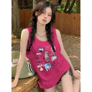 HANUNA Local Brand Áo ba lỗ nữ Form Rộng 100% Cotton BIG SIZE Áo thun không tay nhỏ cay ngọt ngào mới