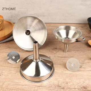 Zthome Phễu kim loại bằng thép không gỉ để đóng hộp Dụng cụ nhà bếp Phụ kiện nhà bếp Phễu miệng rộng Thanh Rượu bia Bình dầu Phễu HOT