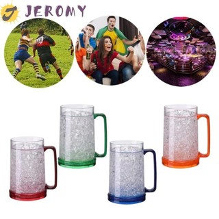 Jeromy Tủ Đông Cốc Bia Đá, Cốc Rượu Làm Mát Gel Trong Suốt, Kính Uống Bền PC Frosty Bia Cốc Bia Bia Bia