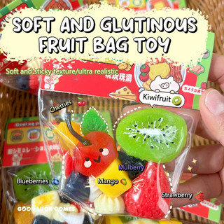 Túi đựng trái cây giải nén Đồ chơi cao su mềm Kiwi Dâu trái cây dễ thương Pinch Fidget Đồ chơi mô phỏng trái cây Giải phóng căng thẳng Đồ chơi thông hơi