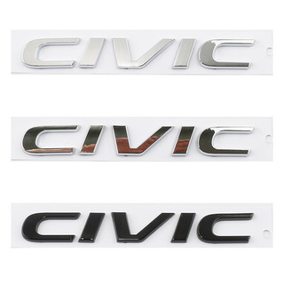 Fender xps mới 3d abs sửa đổi logo chữ civic nhãn dán chắn bùn phía sau civic nhãn dán xe hơi biểu tượng cho honda civic