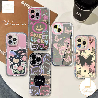 Dành Cho Samsung A05s A15 A25 A51 A14 A24 A12 A34 A05 A34 A10s A13 A03s A02s A54 A03 A55 A35 M12 Màu Trái Tim Tình Yêu Mèo Con Dễ Thương Bướm Cười Gấu Hoa Sang Trọng Gương Trang Điểm