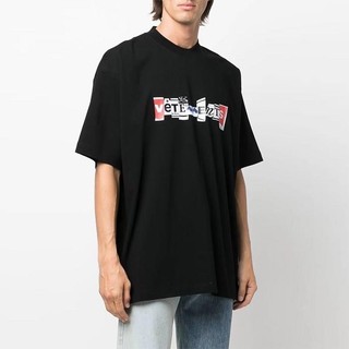 Vetements 2024ss khâu chữ in áo thun nam nữ áo thun tay ngắn