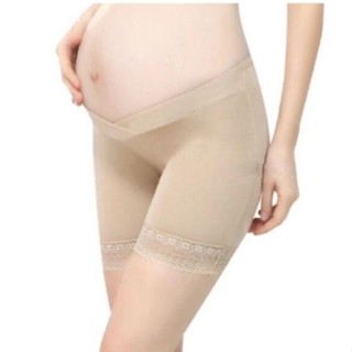 Quần bảo hộ TIRA MAMA PTA1105 Quần đùi mặc váy bigsize cạp chéo phối ren cho bà bầu
