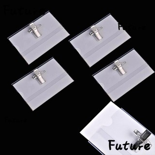 Tương LAI 10 Chiếc Đựng Thẻ ID, Kẹp Pin An Toàn Chứng Thực Trong Suốt, Tên Hữu Ích Vượt Qua Thẻ Văn Phòng Chống Thấm Nước Huy Hiệu Hội Nghị Kinh Doanh Trường
