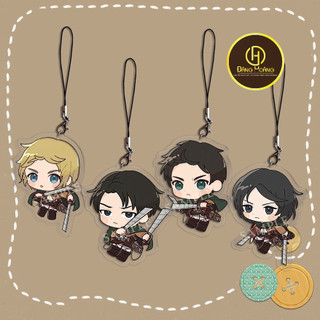 Móc dây treo điện thoại ATTACK ON TITAN ver MÁ HỒNG in hình Đại chiến Titan anime mica acrylic móc khóa dễ thương_ĐH