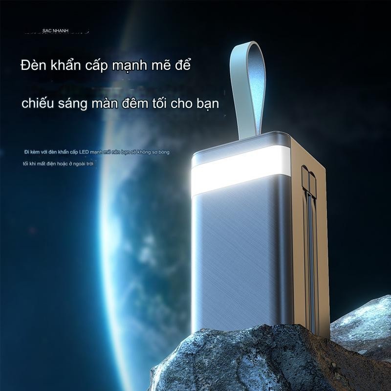 Sạc dự phòng 50000mAh, sạc nhanh hai chiều hai dây có thể tháo rời, phát sóng trực tiếp ngoài trời | BigBuy360 - bigbuy360.vn