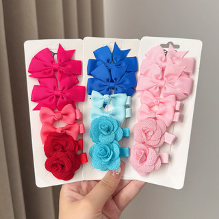  6 Cái   bộ Cô Gái Dễ Thương Màu Kẹo Hoa Kẹp Tóc Bbay An Toàn Kẹp Tóc Bướm Handmade Trẻ Em Phụ Kiện Tóc Cho Bé 