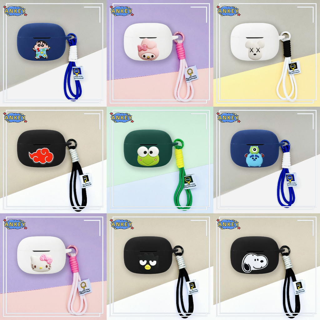 For EarFun Air Life TW205 Earphone Silicone Case Earbuds Cute Dog Frog Green Waterproof Shockproof S