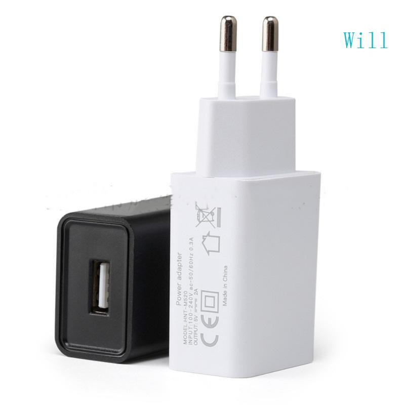 European Charger Adapter 5V 2A Charging Head for Smartphones Devices AC100-240V