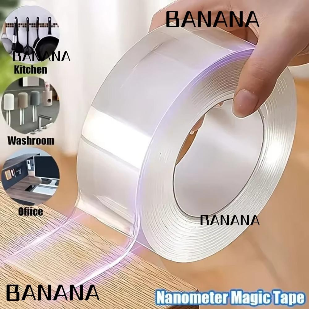 BANANA1 Băng keo hai mặt, Băng Nano trong suốt hai mặt, Phụ kiện phòng tắm Chống thấm nước Có thể tá