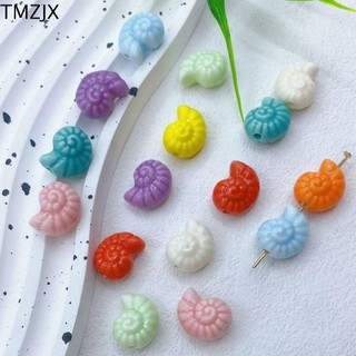 Tmzjx 10 Cái / túi Vỏ Ốc Hạt, Thủ Công Thủ Công Gốm Sứ Miếng Đệm Rời Hạt, Kẹp Tóc Màu Tươi Thời Trang 3D Trang Sức Làm Chất Liệu Sinh Viên