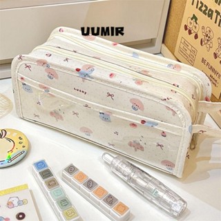 Túi đựng bút UUMIR, Bút chì nhiều lớp dành cho chó con / voi, Túi văn phòng phẩm di động dung tích lớn hoạt hình Văn phòng học