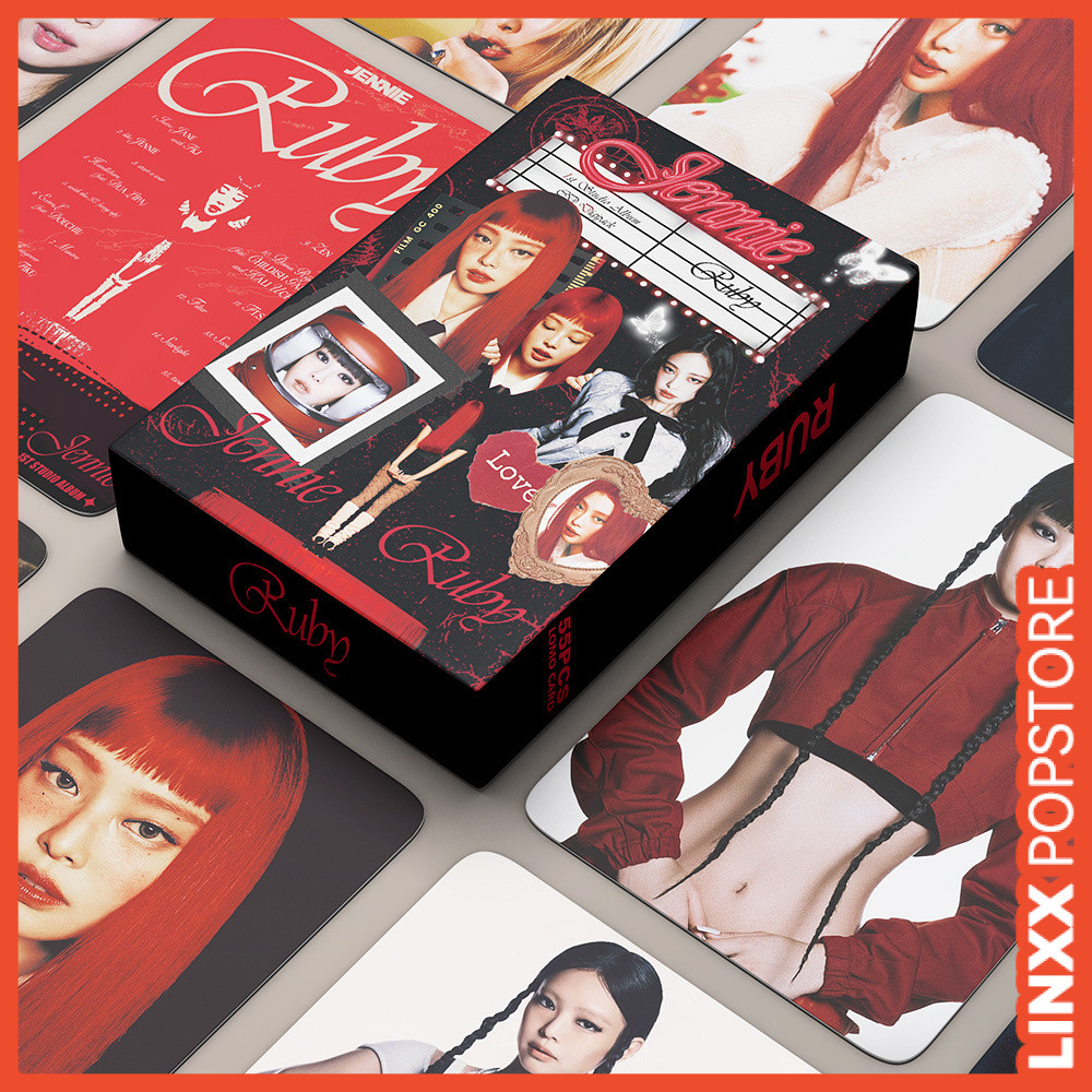 Linxx 55 Chiếc Blackpink Ruby Jennie Solo LOMO Thẻ Ảnh K-Pop Girl Group Fan Sưu Tập Thẻ Hỗ Trợ Có Al