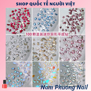 Túi 100 viên đá chân bằng mix size to nhỏ mini, đủ màu