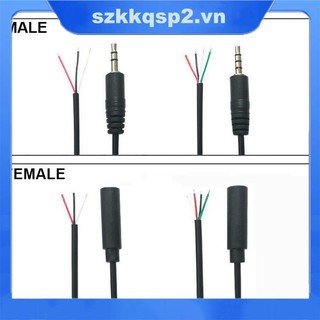 3.5mm DC Nữ Âm Thanh Nổi Aux Nối Dài Cáp 3 Cực 4 Cực Jack VNK2