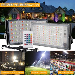 Sunny corner đèn led ngoài trời 100w đổi màu sân khấu cảnh quan bên pha rgb ip66 chống nước phích cắm châu âu 220v