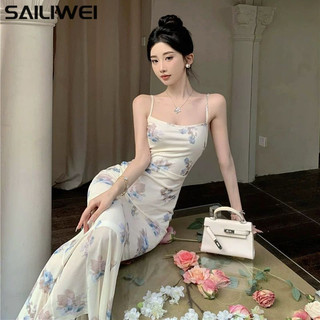 SAILIWEI váy Đầm váy nữ body đầm INS Dễ thương hàn quốc Fashion WLQ2440PNM 16Z240417