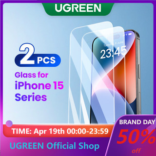 Ugreen Set 2 Kính Cường Lực hd Siêu Mỏng 3d Dành Cho iphone 15 15plus 15 pro max Ốp