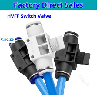 Od 4mm 6mm 8mm 10mm 12mm Ống khí nén không khí Van tay Van điều khiển dòng chảy 2 chiều Điều khiển tốc độ Van công tắc HVFF