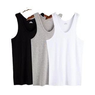 Áo Vest Cotton nguyên chất mùa hè cho nam giới trung niên Áo Vest nam cỡ lớn cổ tròn dáng rộng