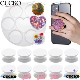Cucko Giá đỡ điện thoại Khuôn nhựa DIY Giá đỡ điện thoại di động Pha lê Epoxy Dụng cụ làm đồ trang sức