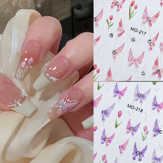 Ur SUGAR Mới Móng Tay Bướm Anh Đào Dán Móng Tay Nơ Dễ Thương Trang Trí Móng Tay Xuân Hè Làm Móng Tay