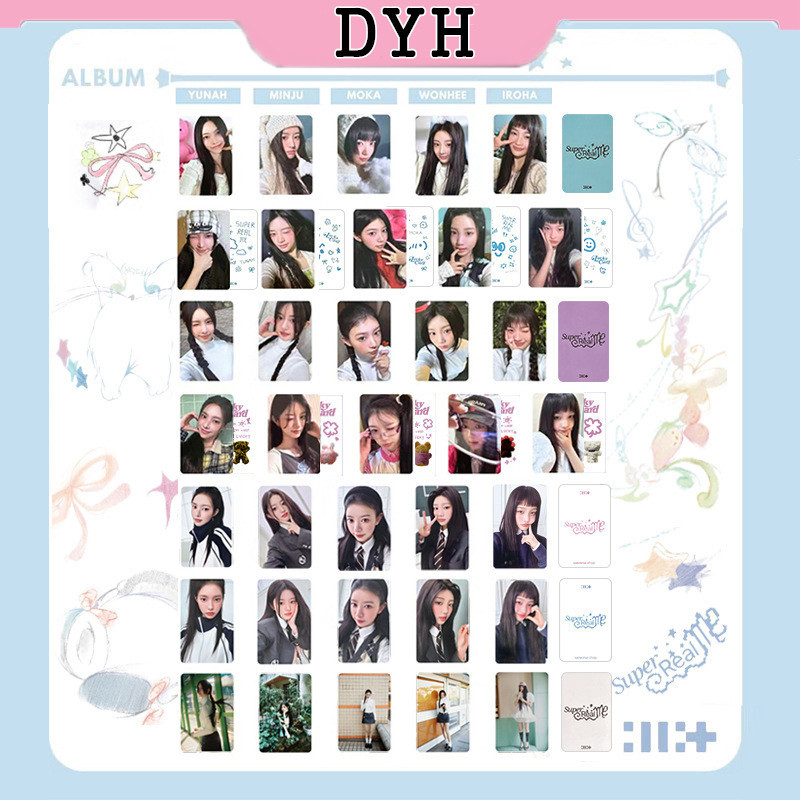 7 Cái / bộ ILLIT LOMO Card Super Real Me Photocards WONHEE MINJU MOKA KPOP Bộ Sưu Tập Thẻ