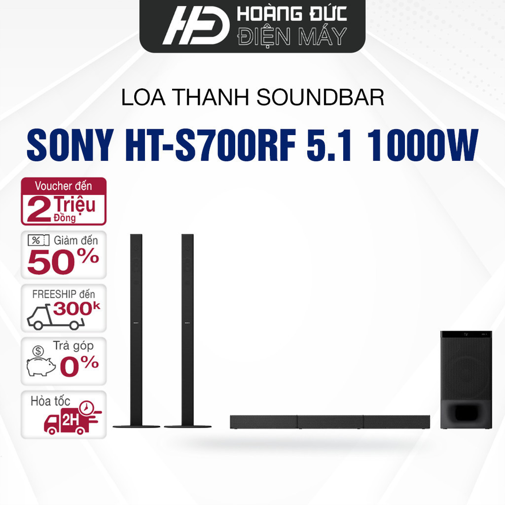 [FREE SHIP TOÀN QUỐC]Bộ loa Sony 5.1 HT-S700RF 1000W - Hàng chính hãng - Bảo hành 12 tháng