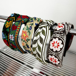Băng đô Bohemian Băng đô thêu hoa Phụ kiện tóc nữ cao cấp