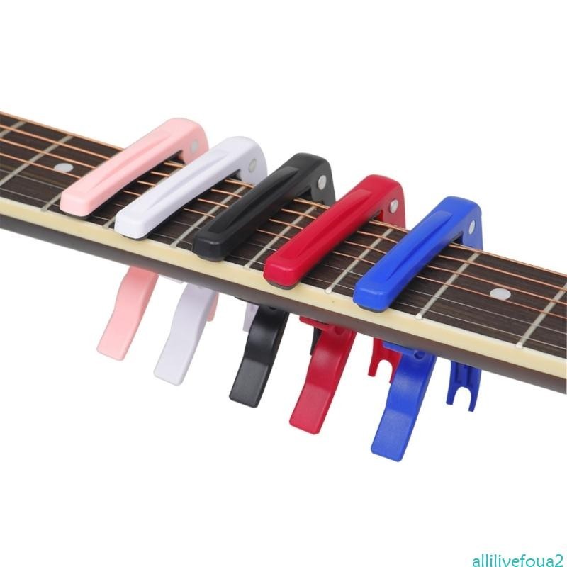 Allilivefoua2 Bộ phận đàn Guitar bằng nhựa Guitar Capo cho đàn Guitar Acoustic và đàn Guitar điện