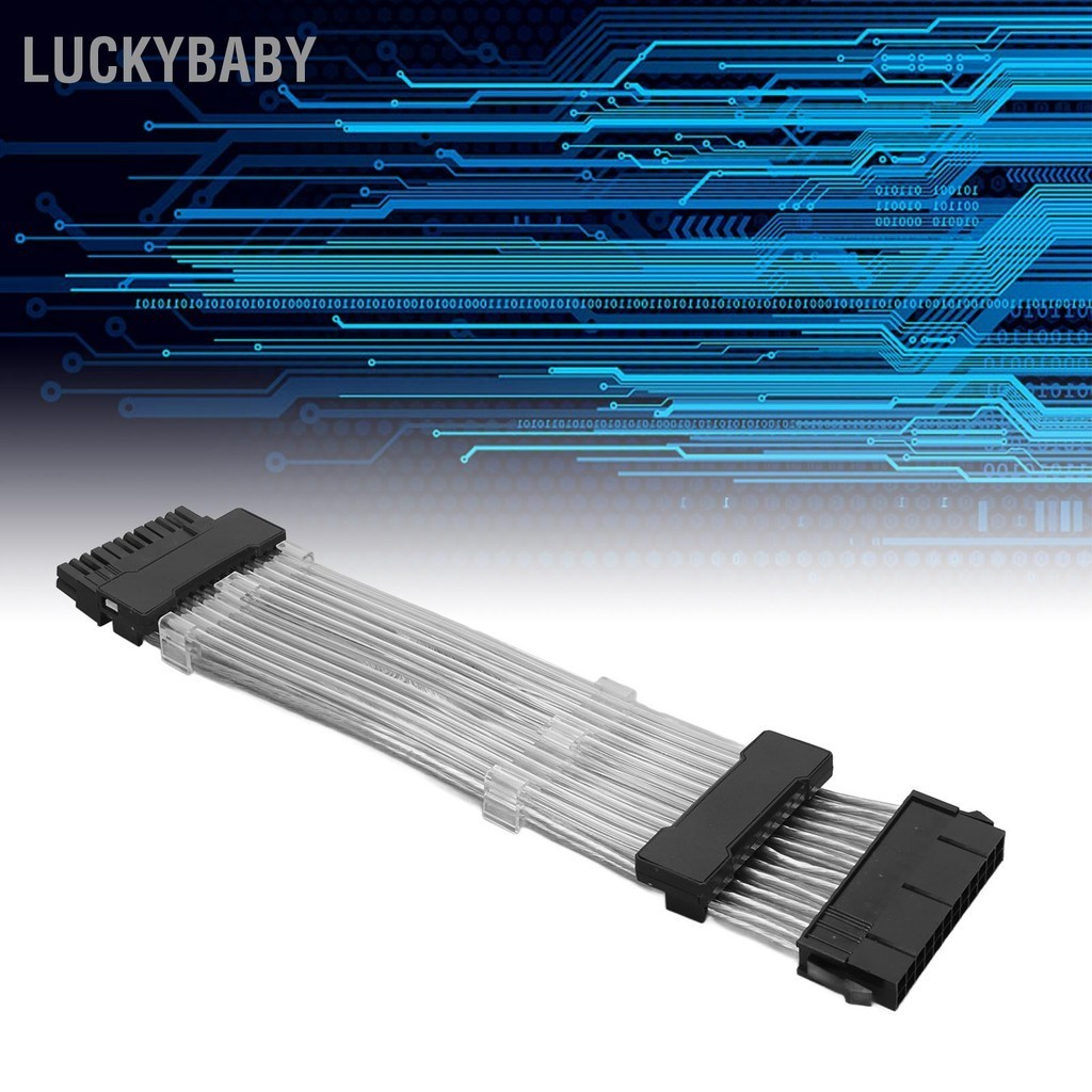 LUCKYBABY ARGB Nối Dài Tay Cáp 24PIN 5V 18AWG Lõi Dây Cắm Đồng Bộ Cho Máy Tính Để Bàn