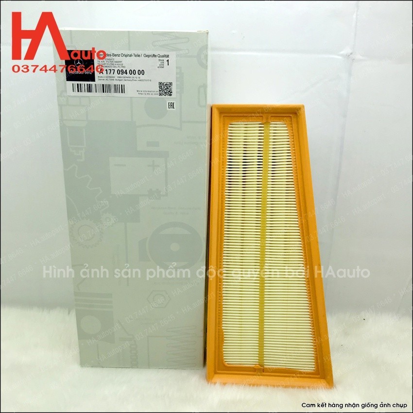 Lọc gió động cơ Mercedes-Benz máy M177.980 4.0L (G63 AMG/ GLE 63S AMG/ S63 AMG). Mã A177 094 00 00