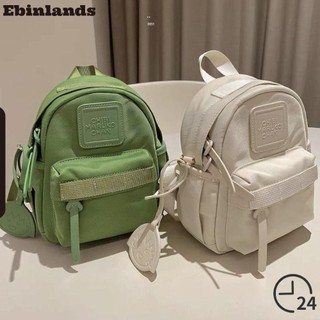 Túi ba lô EBINLANDS, Túi đi học màu trơn Mini, Ba lô du lịch bằng vải Canvas thời gian giải trí dành cho học sinh