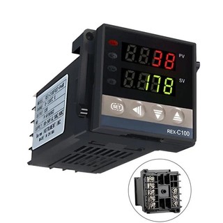 Báo động rex-c100 110v đến 240v đầu dò nhiệt độ 0 đến 1300 độ bộ điều khiển nhiệt độ pid kỹ thuật số với cảm biến đầu dò loại k