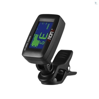Aroma Guitar Tuner Clip On Cho Chromatic Guitar Bass Violin Ukulele 3 Màu Đèn Nền Màn Hình LCD Bộ Chỉnh Đàn Guitar Di Động Với Kẹp Xoay Có Thể Gập Lại Phụ Kiện Đàn Guitar Đa Năng