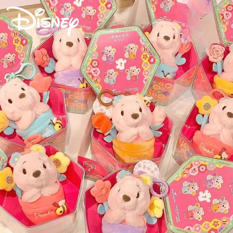 Disney Plus Blind Box Winnie The Pooh Kawaii Series Mặt dây chuyền hoa Potdemiel Hộp bí ẩn cho trẻ e